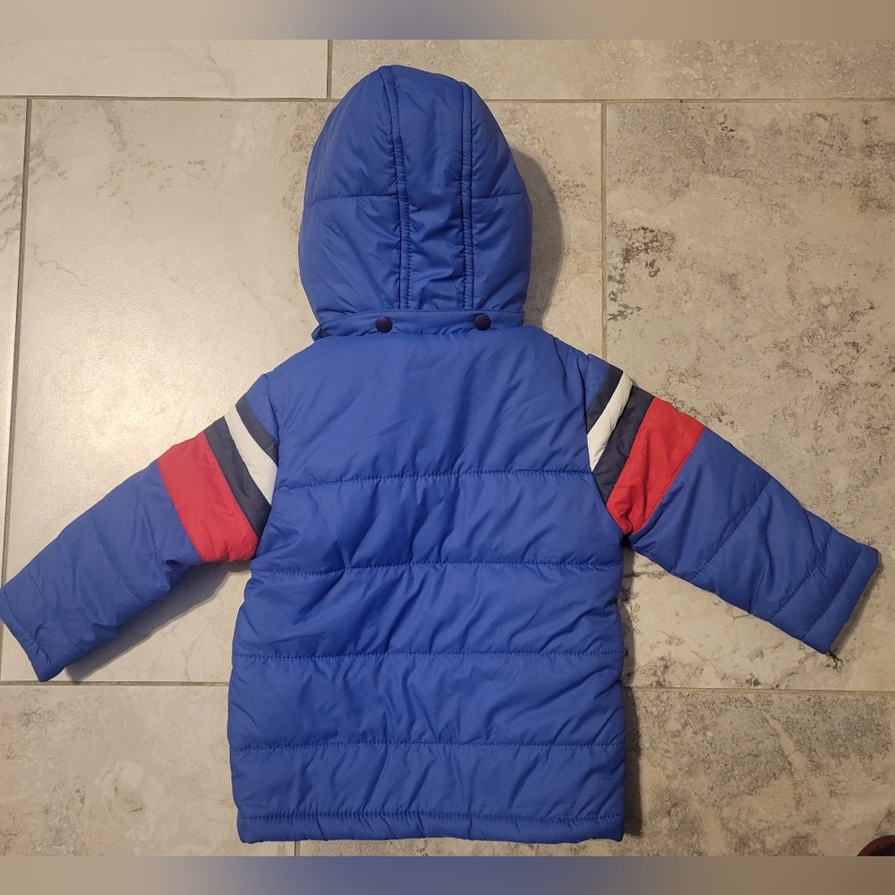 Chirpie Pie Royal‎ Blue, Red And White Baby Puffer Jacket Sz 18-24 M - Picture 2 of 7